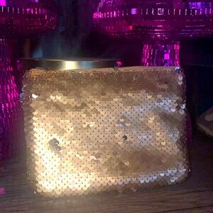 🍾🍾🎉New Year Clearance🎉🍾🍾 New Day Matte Gold Sequin Zipper Pouch